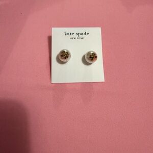 Kate Spade Gold Flower Pearl Earrings